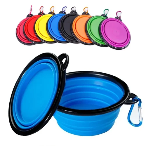 Collapsible Silicone Food and Water Bowl