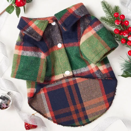 Classic Plaid Dog Shirt