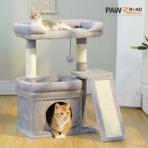Small  Indoor Cat Tower with Sisal Scratcher