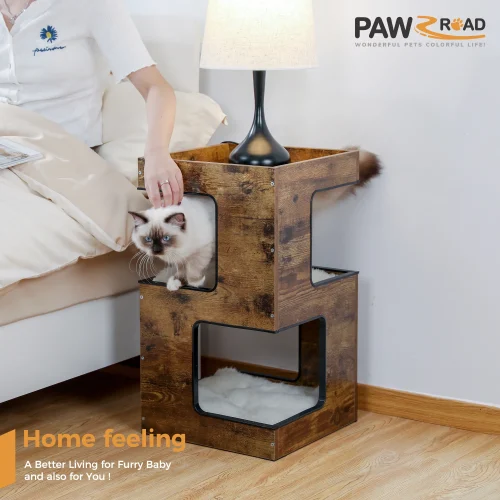 Wooden Cat Condo House